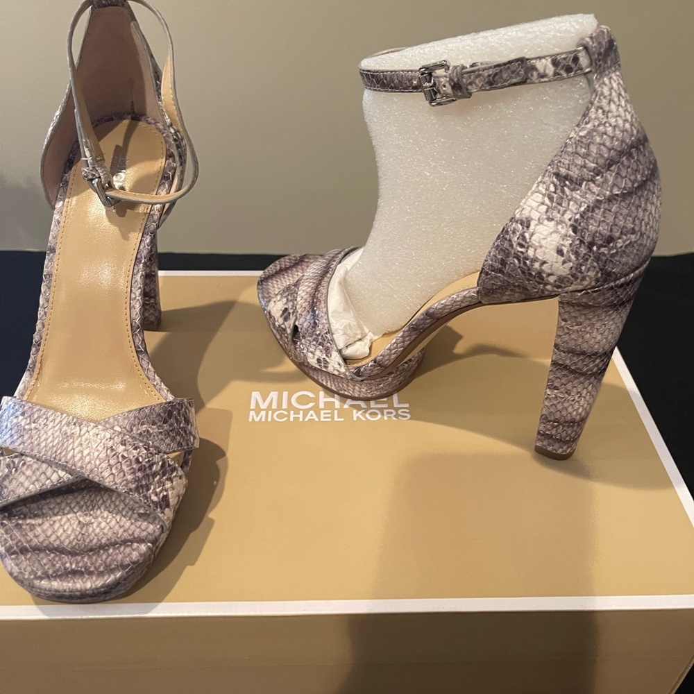 Michael Kors Snake Print Leather